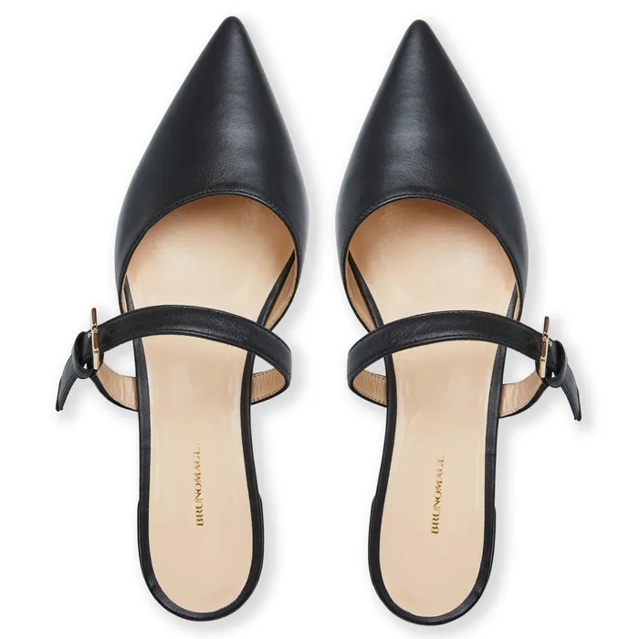Women Bruno Magli Flats and Loafers PASHA Mule BLACK