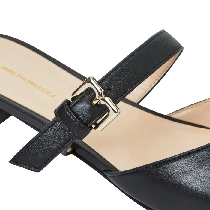 Women Bruno Magli Flats and Loafers PASHA Mule BLACK