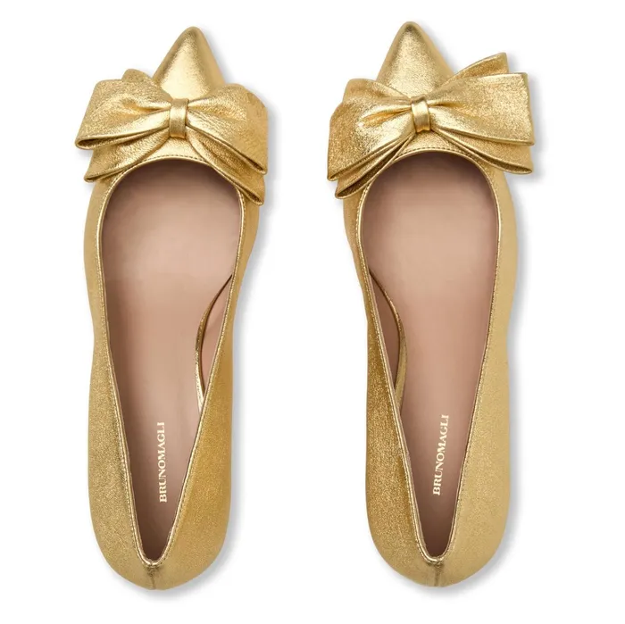 Women Bruno Magli Heels Nadia Pump Gold Metallic