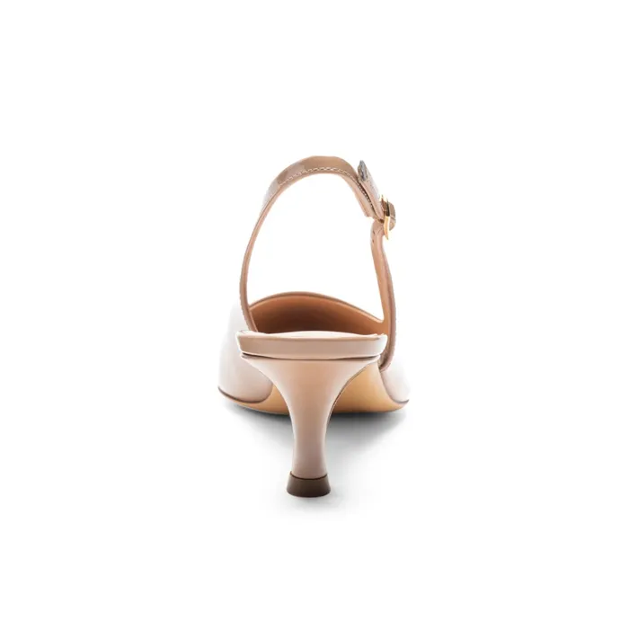 Women Bruno Magli Heels Palerma Slingback Pump Biscuit Patent
