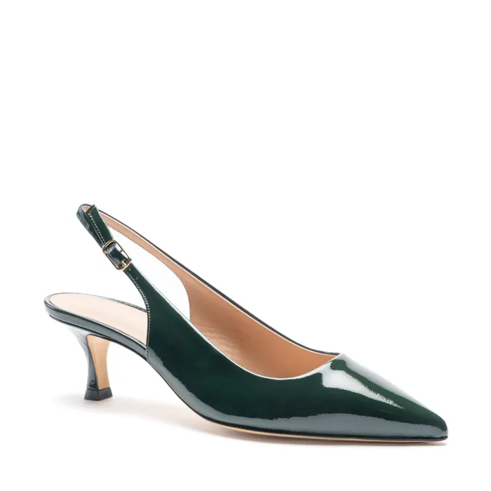 Women Bruno Magli Heels Palerma Slingback Pump Emerald Patent