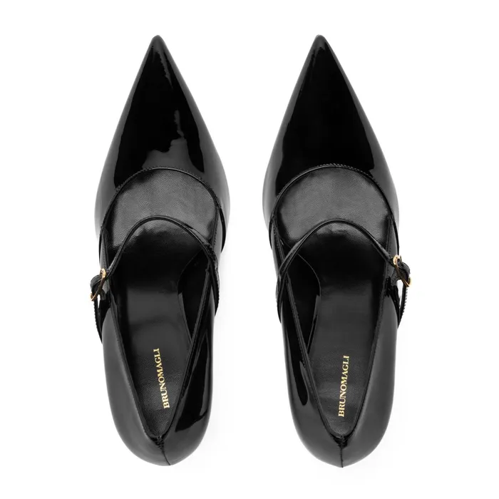 Women Bruno Magli Heels Prima Pump Black Patent