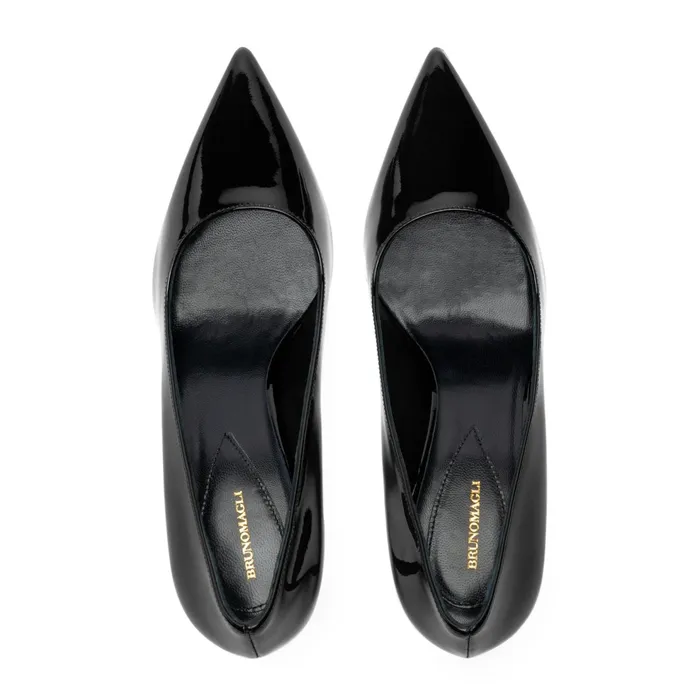 Women Bruno Magli Heels Tara Black Patent Pump