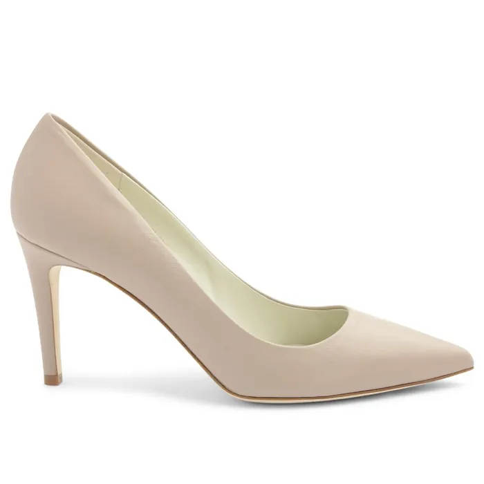 Women Bruno Magli Heels Telma Leather PointedToe PumpNatural