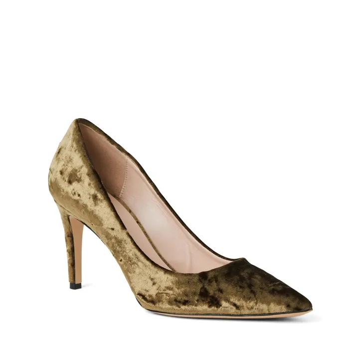 Women Bruno Magli Heels Telma Pointed Toe Pump Olive Velvet