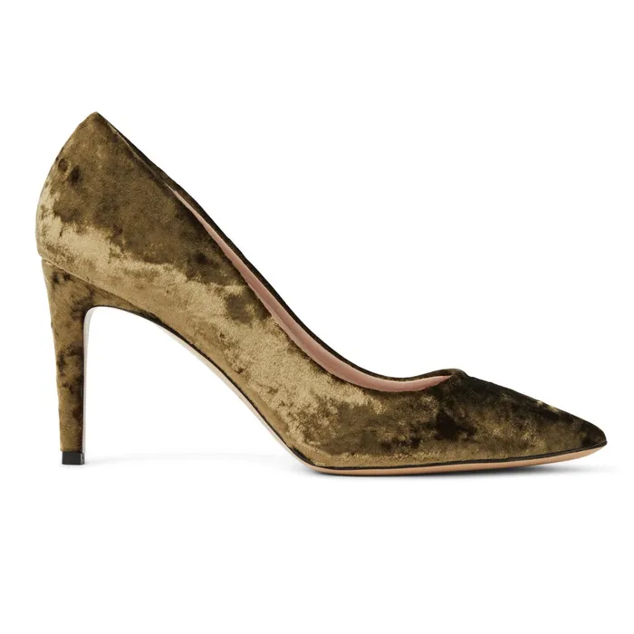 Women Bruno Magli Heels Telma Pointed Toe Pump Olive Velvet Women Bruno Magli Heels Telma Pointed Toe Pump Olive Velvet