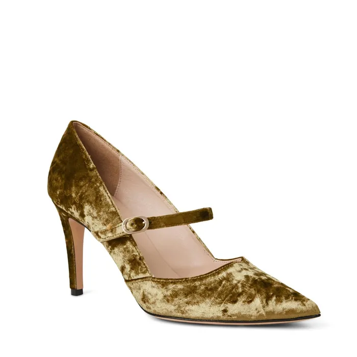 Women Bruno Magli Pumps Gemma Mary Jane Pump 8211 Olive Velvet