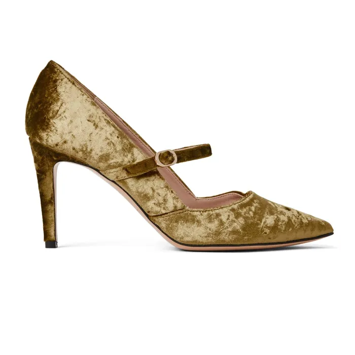 Women Bruno Magli Pumps Gemma Mary Jane Pump 8211 Olive Velvet
