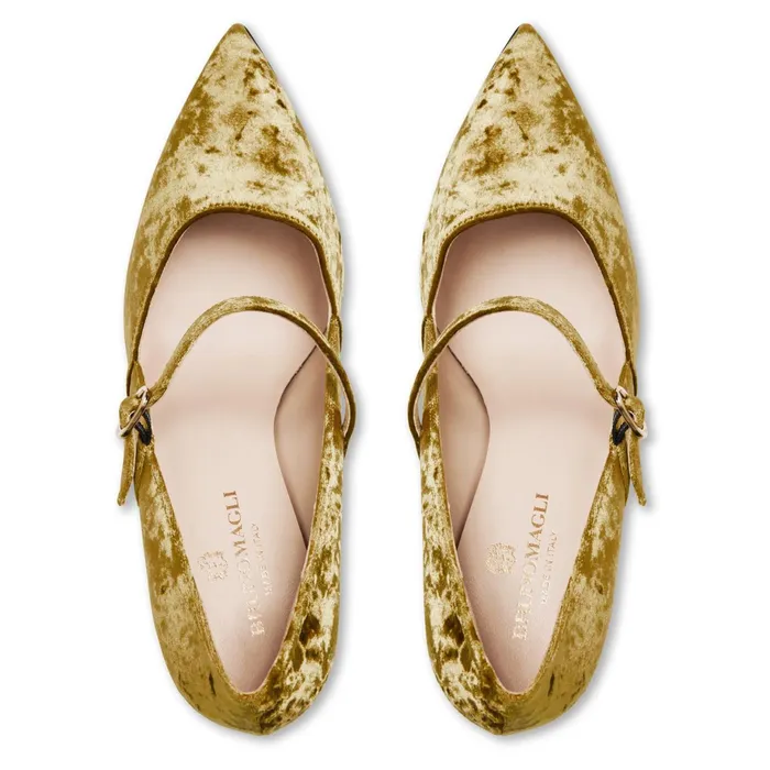 Women Bruno Magli Pumps Gemma Mary Jane Pump 8211 Olive Velvet