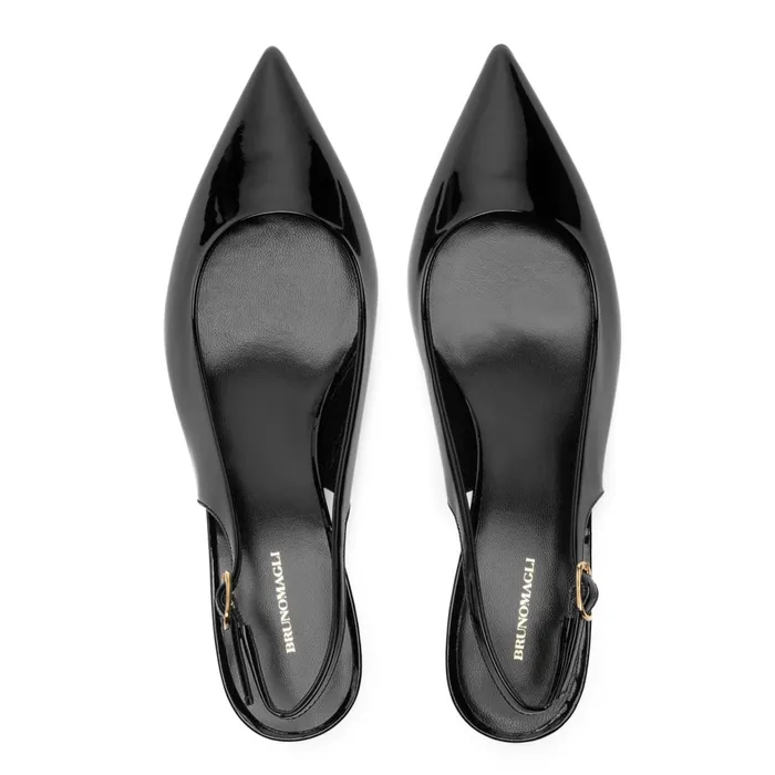 Women Bruno Magli Pumps Palerma Slingback Pump Black Patent