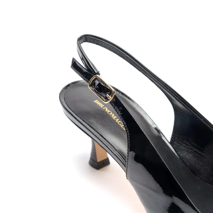 Women Bruno Magli Pumps Palerma Slingback Pump Black Patent