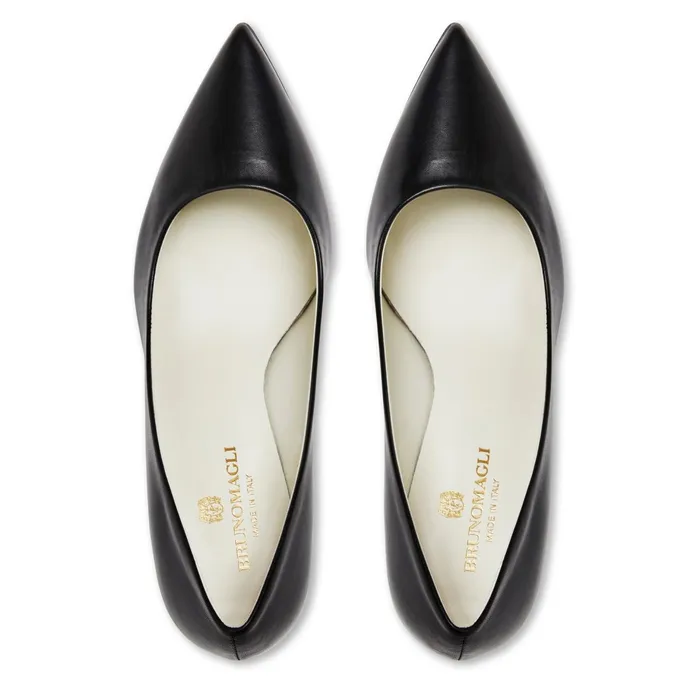 Women Bruno Magli Pumps Telma Leather PointedToe Pump 8211 Black