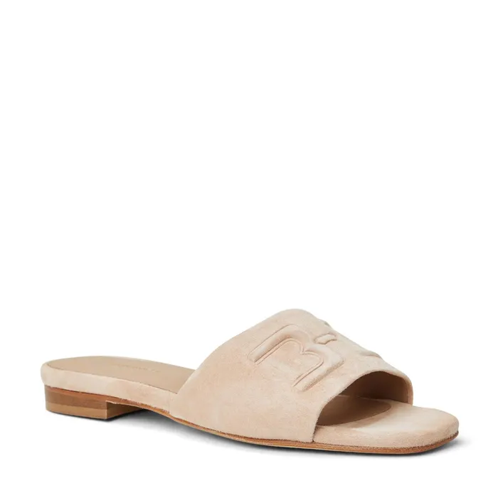 Women Bruno Magli Sandals and Slides FABIA Single Banded Slide SAND SUEDE