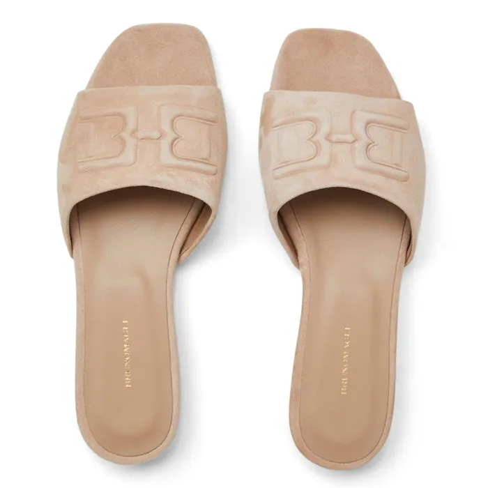 Women Bruno Magli Sandals and Slides FABIA Single Banded Slide SAND SUEDE