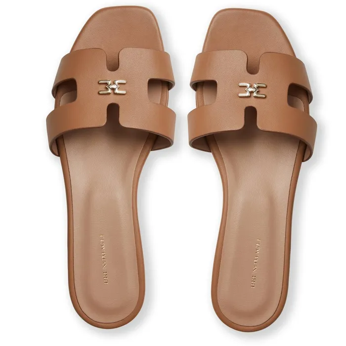 Women Bruno Magli Sandals and Slides FINA Single Band Sandal COGNAC
