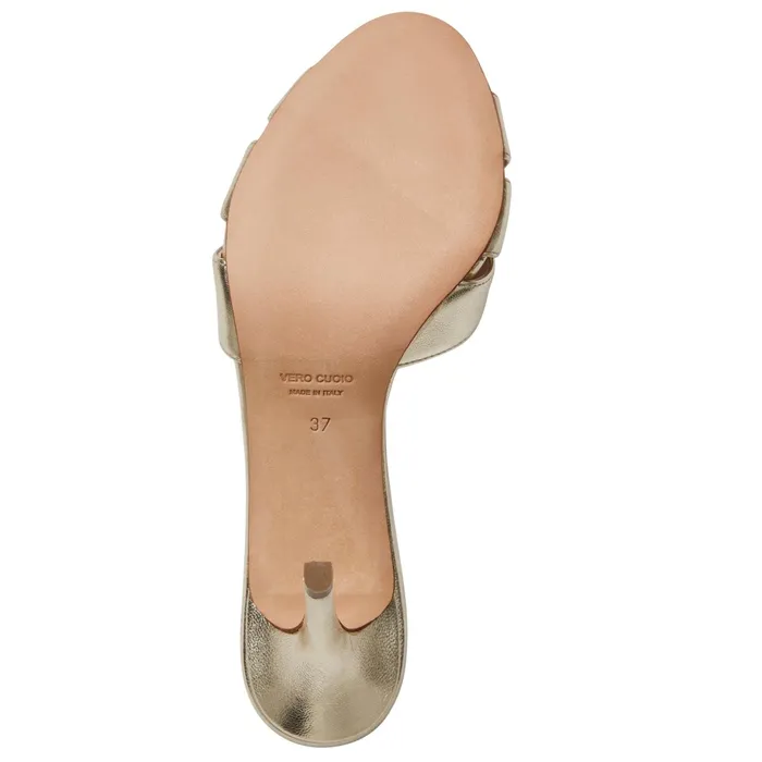 Women Bruno Magli Sandals and Slides PEMA Pump GOLD METALLIC