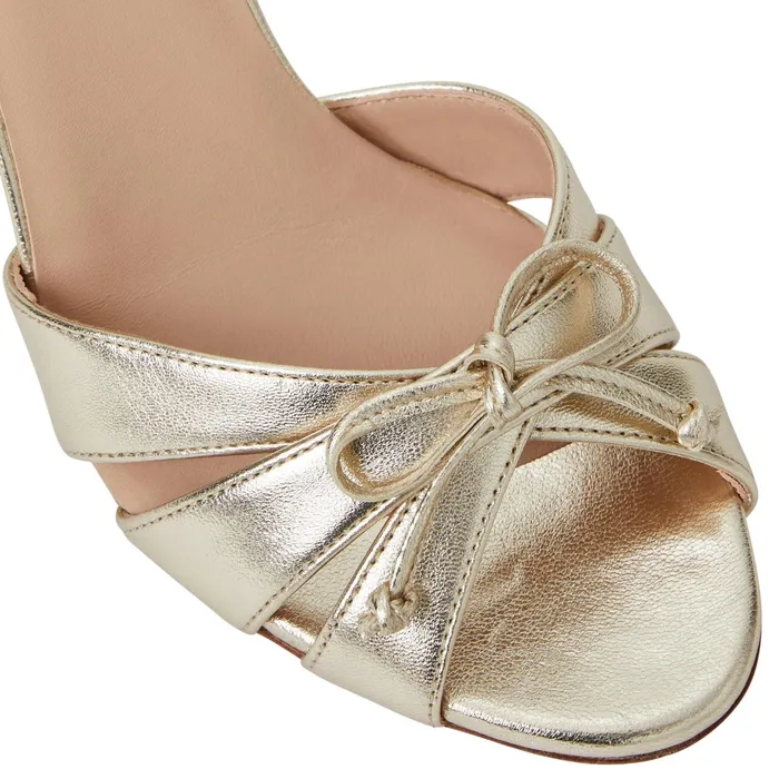 Women Bruno Magli Sandals and Slides PEMA Pump GOLD METALLIC