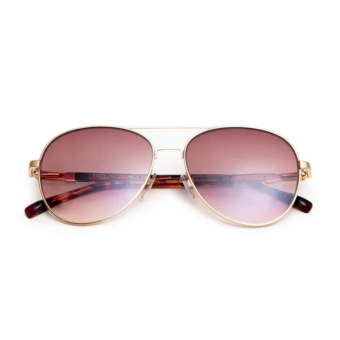 Women Bruno Magli Sunglasses Costa Aviator Sunglasses 8211 Gold