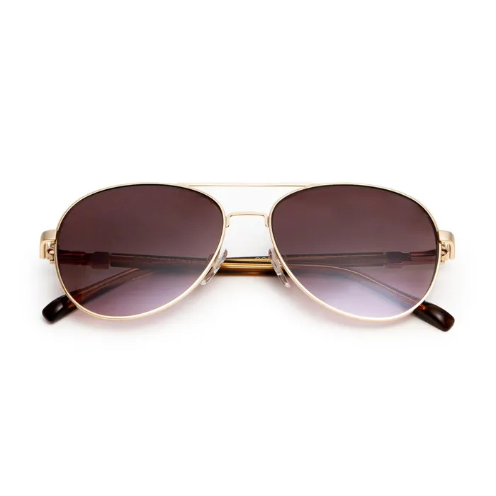 Women Bruno Magli Sunglasses Costa Aviator Sunglasses 8211 Gold Tortoise