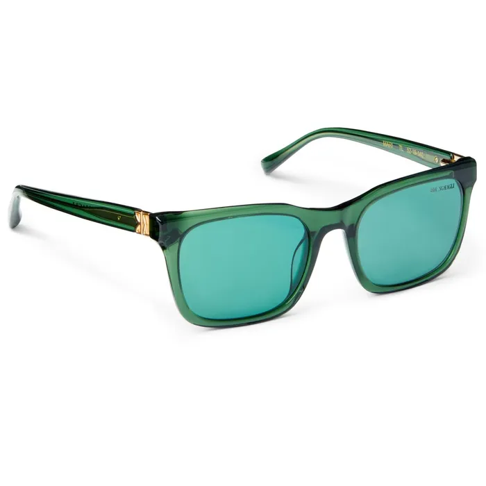 Women Bruno Magli Sunglasses MARIS Limited Edition Classic Square Frame Sunglasses Teal