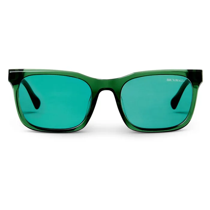 Women Bruno Magli Sunglasses MARIS Limited Edition Classic Square Frame Sunglasses Teal