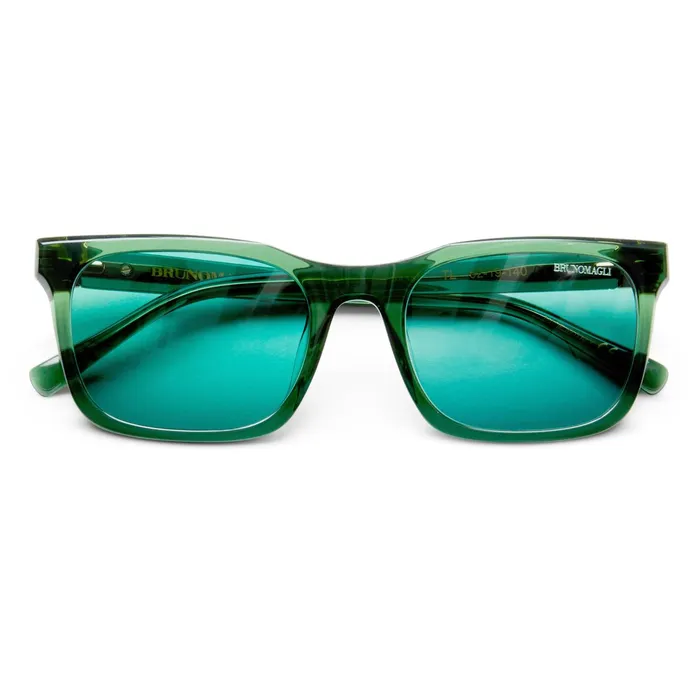 Women Bruno Magli Sunglasses MARIS Limited Edition Classic Square Frame Sunglasses Teal