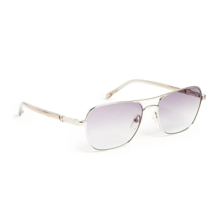 Women Bruno Magli Sunglasses Playa Aviator Sunglasses 8211 Silver
