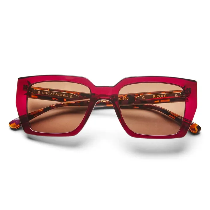 Women Bruno Magli Sunglasses Ricci Sunglasses Red Tortoise