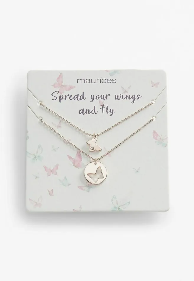 Women Butterfly Necklace Set Maurices Jewelry