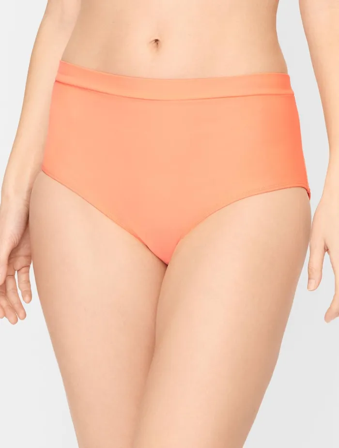 Women Cabana Life Talbots Cabana Life Essential High Waist Swim Brief Nectarine