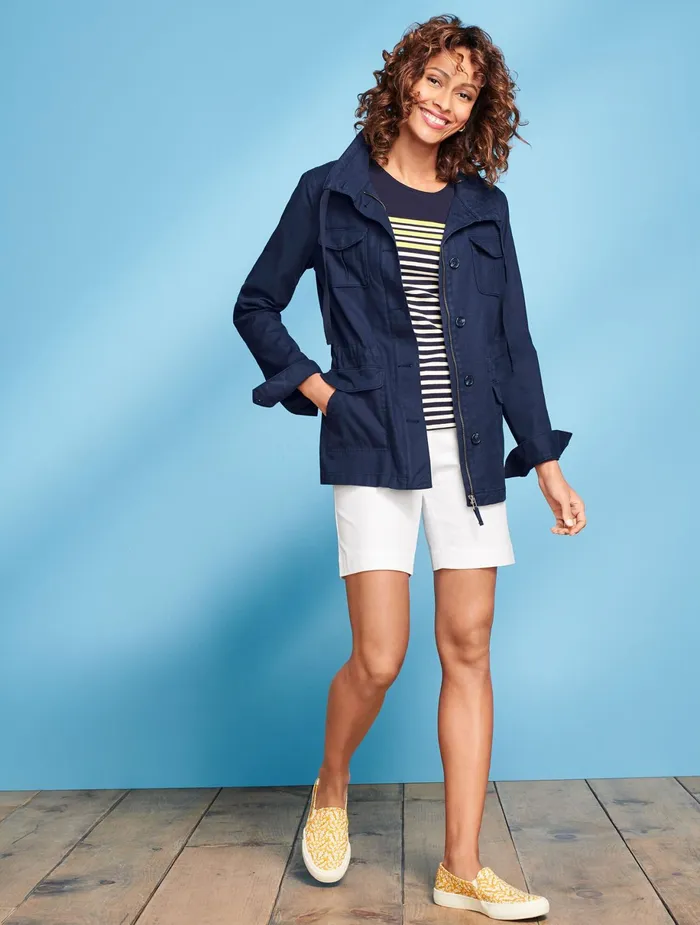 Women Cap And Short Sleeve Talbots Classic Cotton Crewneck Tee
