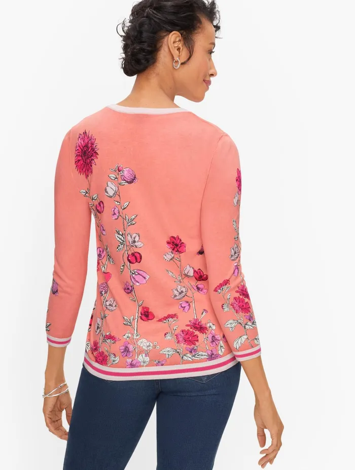 Women Cardigans And Jackets Talbots Charming Cardigan Peachy Pink Multi