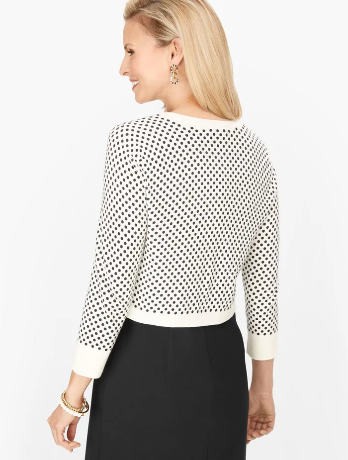 Women Cardigans And Jackets Talbots Classic Dress Shrug Ivory Multi