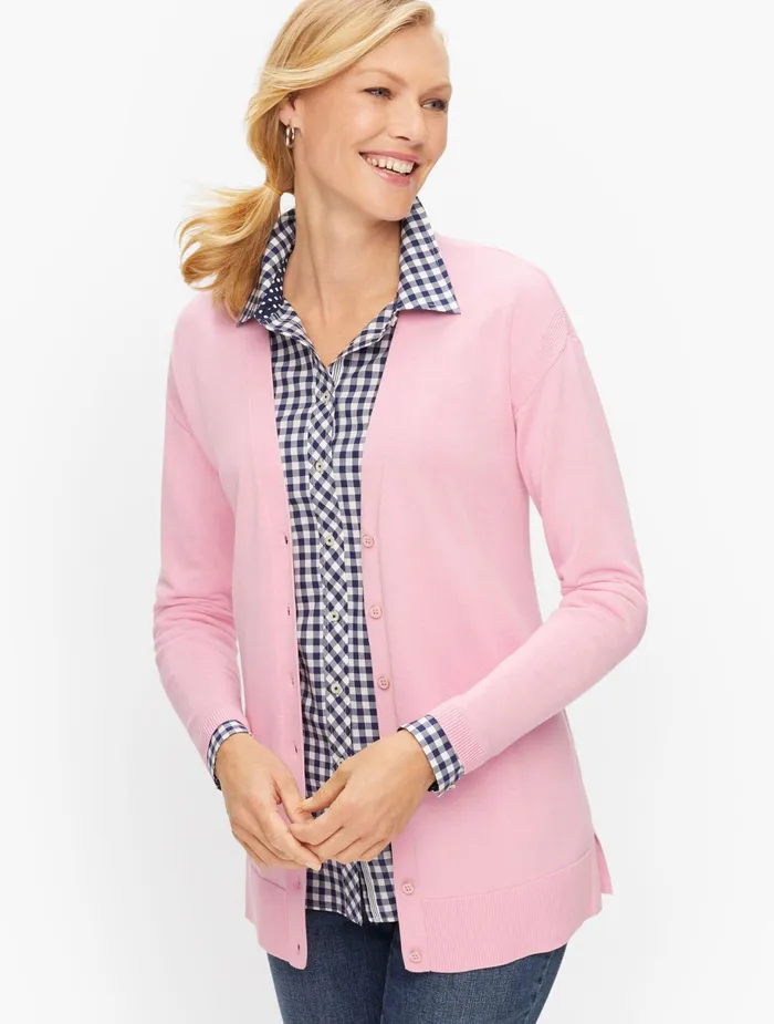 Women Cardigans And Jackets Talbots Girlfriend Cardigan Biscayne Blue