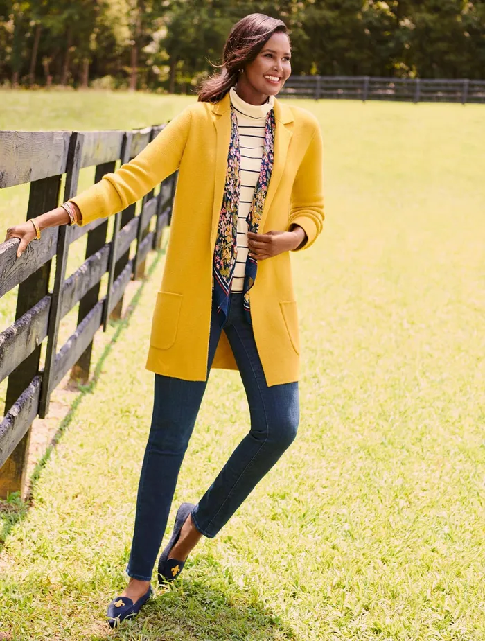 Women Cardigans And Jackets Talbots Milano Stitch Sweater Jacket Toasted Coconut