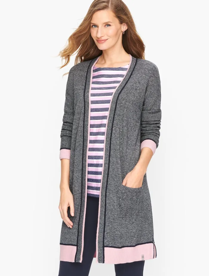 Women Cardigans And Jackets Talbots Mixed Texture Marled Cardigan Indigo Blue Multi Women Cardigans And Jackets Talbots Mixed Texture Marled Cardigan Indigo Blue Multi