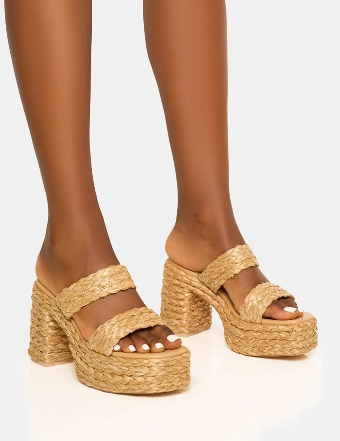 Women Cassidy Natural Double Strap Jute Platform Neutral Public Desire Platform Heels Women Cassidy Natural Double Strap Jute Platform Neutral Public Desire Platform Heels