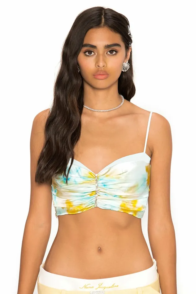 Women Celeste Silk Crop Top Nana Jacqueline Tops