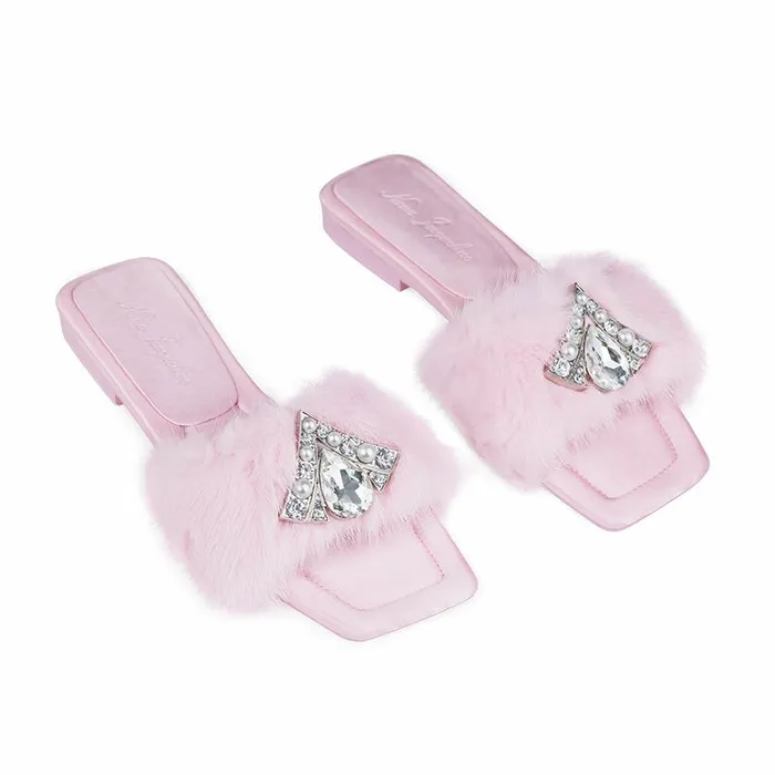 Women Chantal Fur Sandals Nana Jacqueline Shoes
