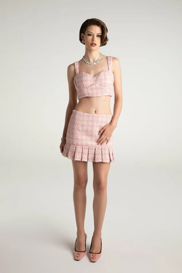 Women Chelsea Tweed Skirt Set Nana Jacqueline Skirts