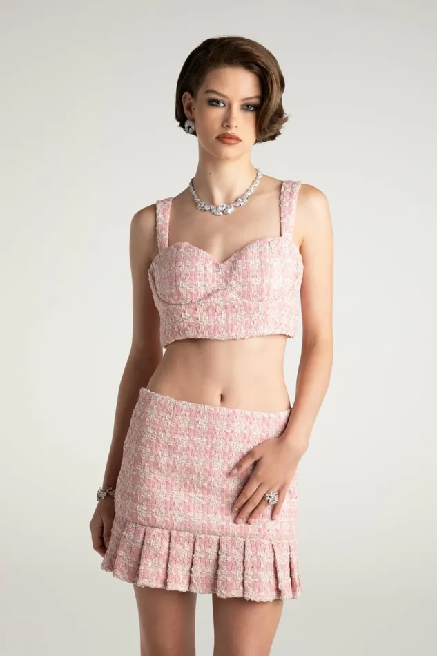 Women Chelsea Tweed Skirt Set Nana Jacqueline Skirts