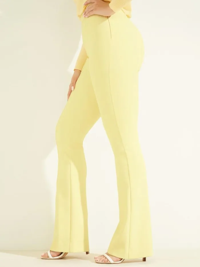 Women Chloe Flared Pant Cornsilk Marciano Bottoms Women Chloe Flared Pant Cornsilk Marciano Bottoms