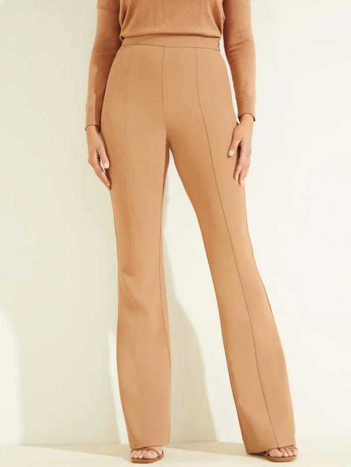 Women Chloe Flared Pant Shiitake Brown Marciano Bottoms