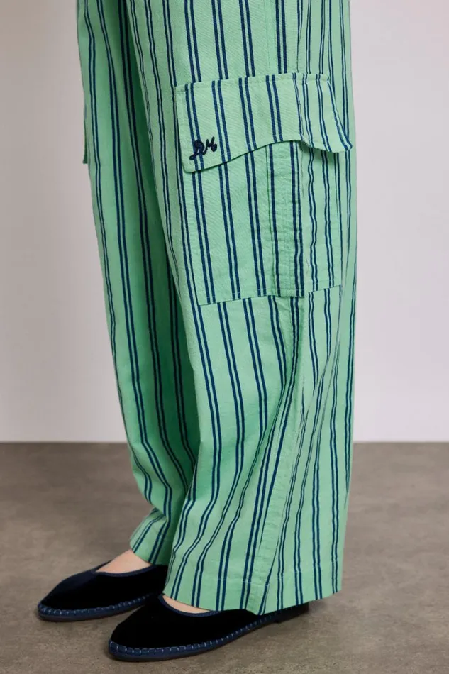 Women Coords Damson Madder Sydney Coastal Cargo Pants 8211 Mint Stripe