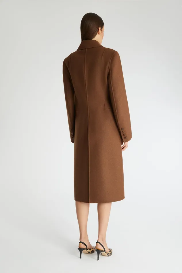 Women Coats and Down Jackets Ermanno Scervino Long Doublebreasted Coat With Floral Application