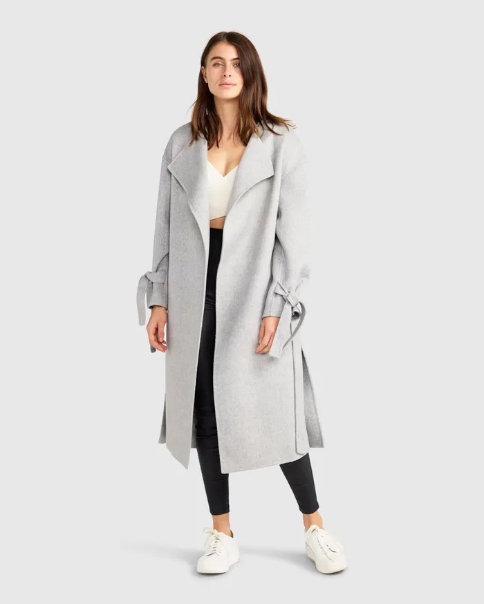 Women Coats and Jackets Belle and Bloom Head Over Heels Collarless Robe Coat 8211 Grey Marle Women Coats and Jackets Belle and Bloom Head Over Heels Collarless Robe Coat 8211 Grey Marle