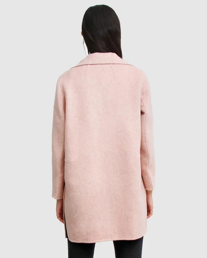 Women Coats and Jackets Belle and Bloom NEW FIT ExBoyfriend Wool Blend Oversized Jacket 8211 Blush