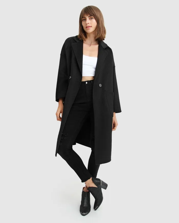 Women Coats and Jackets Belle and Bloom Publisher DoubleBreasted Wool Blend Coat 8211 Black Women Coats and Jackets Belle and Bloom Publisher DoubleBreasted Wool Blend Coat 8211 Black