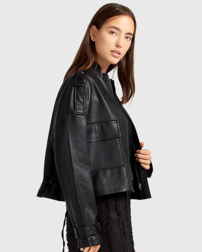 Women Coats and Jackets Belle and Bloom Reload Draped Leather Look Jacket 8211 Black Women Coats and Jackets Belle and Bloom Reload Draped Leather Look Jacket 8211 Black