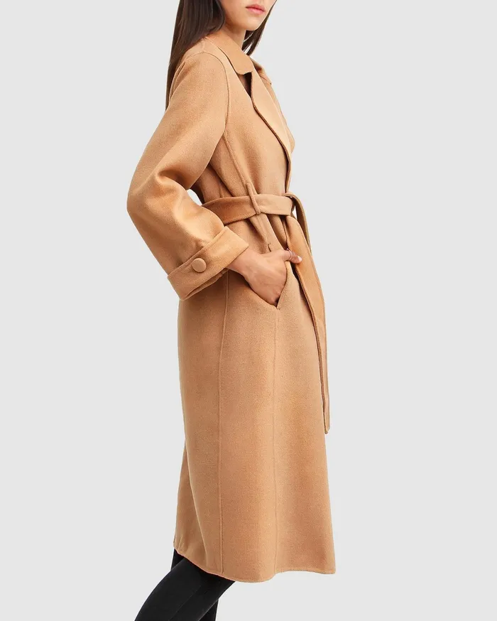 Women Coats and Jackets Belle and Bloom Stay Wild Oversized Wool Coat 8211 Camel